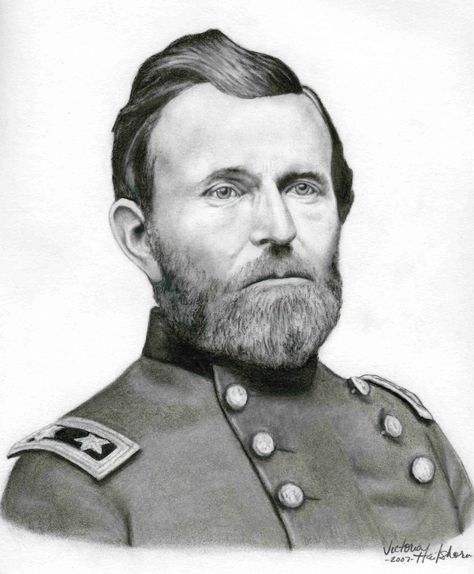 U.S. Grant Drawing. Ulysses Grant, Army General, Ulysses S Grant, Union Army, Historical Artwork, History Art, Limited Edition Art Print, New Print, Art History