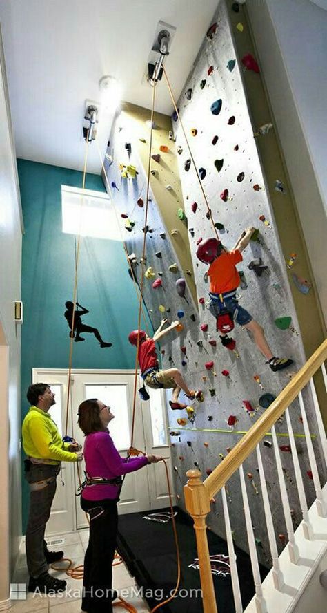 Rock Climbing Bedroom, Climbing Wall Kids, Home Climbing Wall, Indoor Climbing Wall, Kids Sports Room, Climbing Equipment, Climbing Walls, Indoor Rock Climbing, Kids Climbing