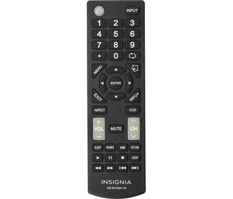 Insignia™ - Remote for Select Insignia™ TVs - Black - Front Zoom Universal Remote Control, Tv Remote Controls, Label Printer, Remote Controls, Hd Camera, Led Tv, Tv Remote, Tablet Laptop, Programming