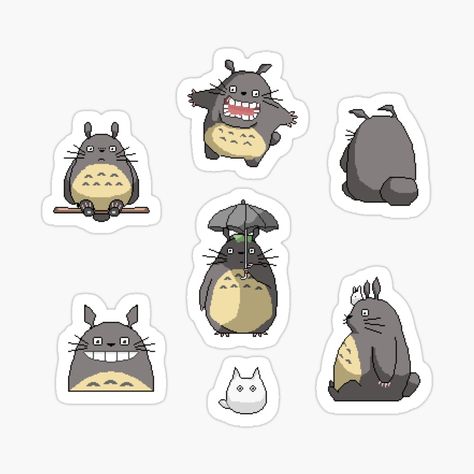 Sticker Drawing, Neighbor Totoro, My Neighbor Totoro, Pixel Art, Art Style, Awesome Products, My Art, At Home, Art Prints