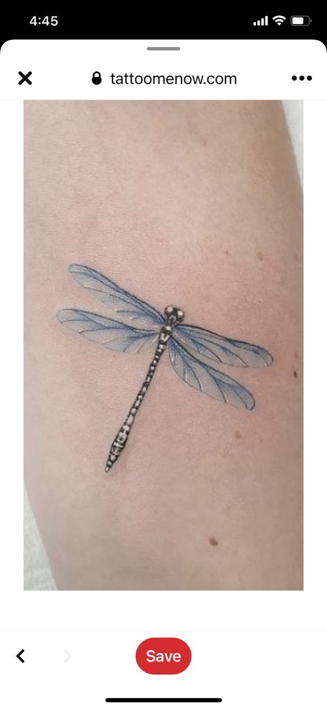 Small Dragonfly Tattoo Color, Blue Dragon Fly Tattoo, Colorful Dragonfly Tattoo, Blue Dragonfly Tattoo, Fly Tattoo, Small Dragonfly Tattoo, Matching Tats, Dragonfly Tattoo Design, Finger Tattoo For Women