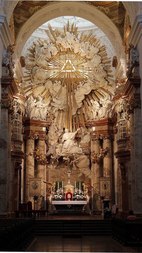 Karlskirche Vienna, Baroque Church, Architecture Cool, Architecture Baroque, Architecture Antique, Marble Carving, Church Interior, European Architecture, Universal Language