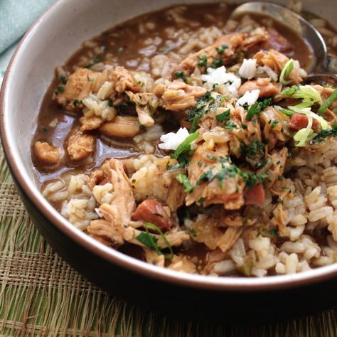 Turkey Bone Gumbo - Gumbo is perfect for the holidays because you can make it ahead of time and it serves a crowd. Give it a try this year! This gumbo in particular is great for Thanksgiving Day or for those Thanksgiving leftovers. Turkey Bone Gumbo, Turkey Gumbo, Turkey Leftovers, Cajun Creole Recipes, Turkey Broth, Holiday Turkey, Leftover Turkey Recipes, Emeril Lagasse, Creole Recipes