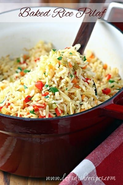 Baked Rice Pilaf, Toasted Orzo, Vegetable Rice Pilaf, Rice Casseroles, Pilaf Rice, Rice Pilaf Recipe, Rice Side Dish Recipes, Pilaf Recipes, Rice Side