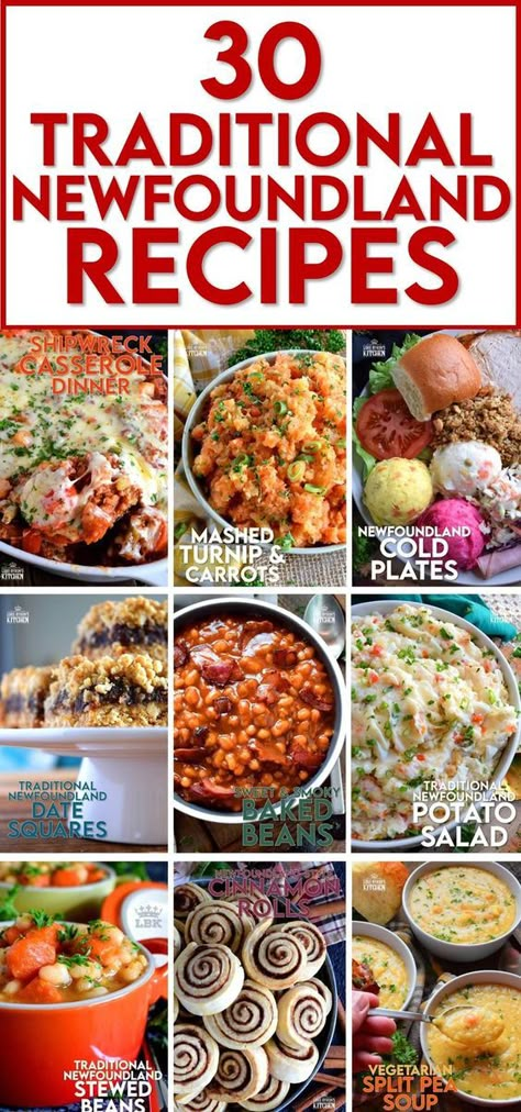 Growing up in Newfoundland and being raised on traditional Newfoundland recipes was both a blessing and a privilege. The food was simple and rustic, and it was hearty and delicious too. In this collection, I am narrowing down my favourites to showcase 30 of the tastiest home has to offer! #newfie #newfoundland #recipes #traditional Christmas Baking Traditional Newfoundland Recipes, Newfoundland Baking Recipes, Toutons Newfoundland, Canadian Recipes Traditional, Canadian Christmas Food, Rock Recipes Newfoundland, British Recipes Traditional, Netherlands Recipes, Acadian Food