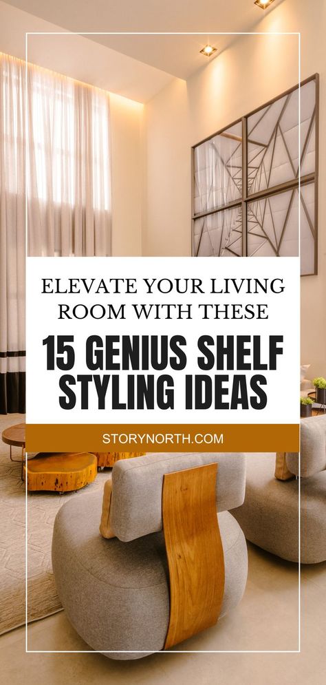 Discover the art of modern minimalism and redefine your living space with these 15 genius shelf styling ideas. Achieve a sleek and sophisticated look that brings a sense of calm and order to your home. #MinimalistLiving #ShelfStyling #HomeDecorIdeas #LivingRoom #LivingSpace #InteriorDesign #InteriorDecor #HomeDecor #Home #Architecture Shelf Styling Ideas, Beautiful Living Room Ideas, White Bookshelves, Display Family Photos, Living Room Shelves, Room Shelves, Home Architecture, Beautiful Living Rooms, Classic Decor