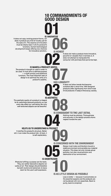 Desain Buklet, Graphisches Design, 타이포그래피 포스터 디자인, Timeline Design, Dieter Rams, Design Theory, Ten Commandments, Design Rules, Web Design Trends