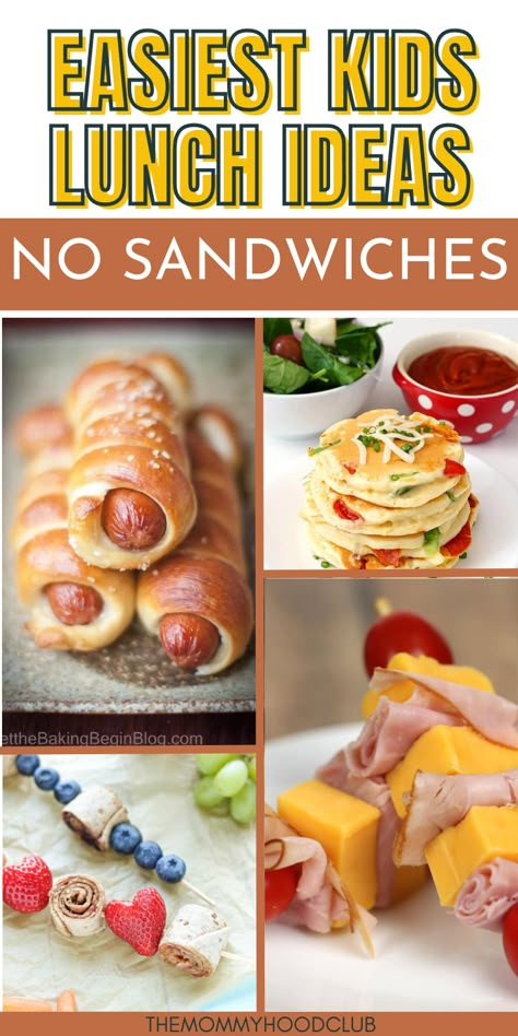 EASY SCHOOL LUNCH IDEAS FOR PICKY EATERS- have a kid, toddler or teen that won't eat anything? Try these super fun and easy lunch ideas that aren't just sandwiches. Picky Kids School Lunch Ideas, Picky Kids Lunch Ideas For School, Sack Lunch Ideas, Fun School Lunch Ideas, Lunch Ideas For Teens, Sandwich Alternatives, Kids School Lunch Ideas, Camping Basket, Easy School Lunch Ideas