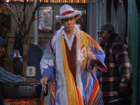 Seinfeld - Kramer wears the technicolor dream coat Cosmo Kramer, Seinfeld Kramer, Logan Movies, Seinfeld Funny, Seinfeld Quotes, Hugh Jackman Logan, Jerry Seinfeld, Seinfeld, Top Gear