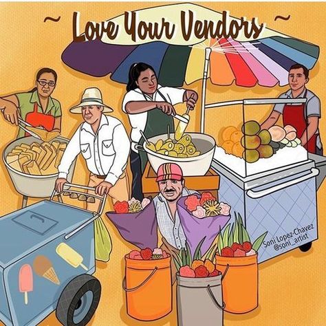 @soni_artist created this illustration as her way to bring awareness to hard-working street vendors. The proceeds of the stickers she sold were then donated to a local vendor of her choice. 👏🏽 Vendors have a right to earn an honest living and are an important part of their communities. #LatinaMadeNotMaid #LatinaMade #Regram via @www.instagram.com/p/CGlhsp8nIh2/ The Good Quote, Cap Art, Street Vendor, Mixtape Cover, Street Vendors, Anime Design, Hard Working, Facebook Posts, Pretty Art