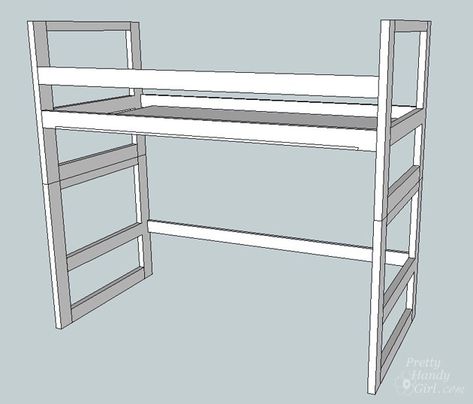 How to Turn a Bunk Bed into a Loft Bed | Pretty Handy Girl Bunk Beds For Boys Room, Build A Loft Bed, Attic Bed, A Loft Bed, Diy Loft, Diy Storage Bed, Bunk Bed Plans, Triple Bunk Beds, Loft Bunk Beds