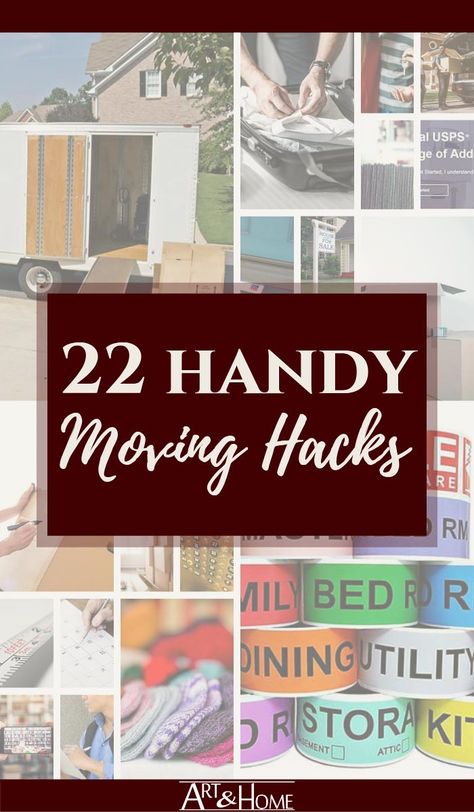 Getting ready for a big move? Here are 22 moving tips & hacks to make your move as smooth as possible and help you avoid some of the common moving mistakes.| Art & Home   #MovingTips #MovingHacks #PackingTips #PackingHacks #NewHome #HomeBuying #RealEstate How To Pack A Mirror For Moving, Moving Tips Packing, Moving House Packing, Moving Hacks, Moving Help, House Is A Mess, Big Wall Decor, Getting Ready To Move, Packing Hacks