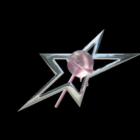 Y2k Lightstick, Chrome Star, Accessories Logo, Pink Star Icon, Pink Star Aesthetic Y2k, Fanmade Lightstick Design Star, Angelic Logo Y2k, Chrome Y2k Graphic Design, Pink Y2k Futurism