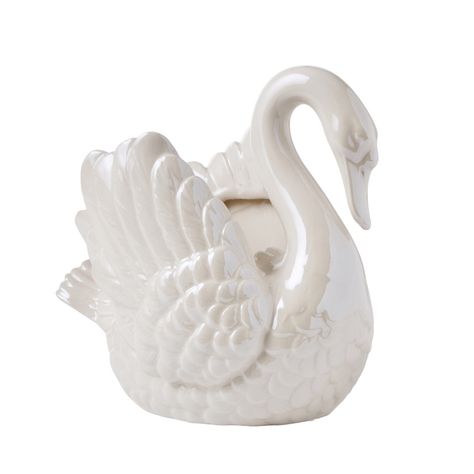 Swan Pearl Pot | Adairs Swan Pillow, Swan Decoration, Swan Decor, Floral Bedroom, College Room, Wedding 2025, Food Inspo, Super Ideas, Ceramic Clay