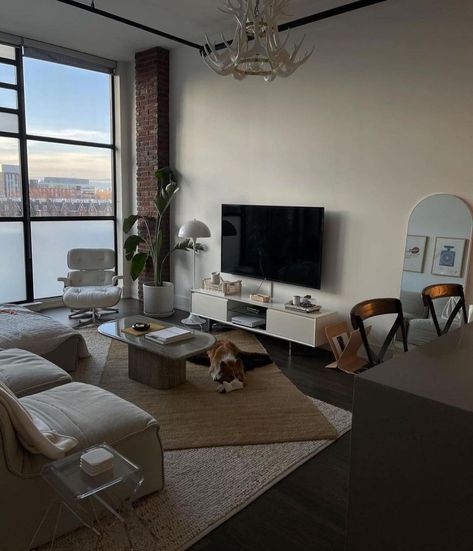 interior & architecture on Instagram: “@allovsin via @normal.nyc” Nyc Style Apartment, Apartment 2023, City Interior, Boston Apartment, Apartment Aesthetic, Future Apartment, Brand Management, Dream House Interior, Interior Styles