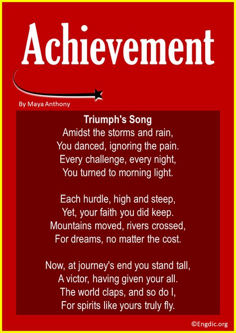 <p>Dive into a curated collection of verses celebrating accomplishments big and small. From heartfelt to humorous, these 20 poems offer the perfect words to say, “Congratulations on your achievement.” Join us in a lyrical journey of recognition and jubilation. Short Congratulations Poems for Achievement 1. Triumph’s Song This poem celebrates the unyielding spirit and tenacity of an achiever. Each stanza touches upon the journey, the struggles faced, and the triumphant finale... Poem On Gallantry Award Winner, Congratulations Quotes Achievement, Proud Of You Quotes, Congratulations On Your Achievement, Congratulations Quotes, New Music Albums, Funny Poems, Birthday Poems, Wedding Poems