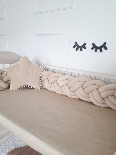 Braided Bumper, Braided Crib Bumper, Crib Pillows, Boys Crib Bedding Sets, Crib Bumpers, Bumper Pads For Cribs, Baby Bumper, Baby Crib Bedding Sets, Bed Bumpers