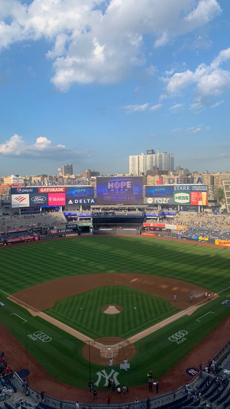 #Baseball #yankees #takemeouttotheballgame Yankees Game, Pnc Park, Yankee Stadium, Yankees Baseball, Red Sox, Baseball Field, Summer Vibes, Baseball, Sports