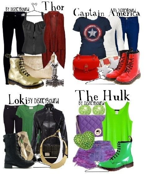 Avengers themed. #Disneybound Marvel Character Outfits, Casual Cosplay Disney, Thor Inspired Outfits, Marvel Themed Outfits, Thor Disneybound, Avengers Disneybound, Marvel Outfit Ideas, Disneybound Outfits Casual, Marvel Disneybound