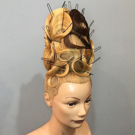 Mustafa Avci & Pivot Point Competition Mannequin Manikin Hairstyles Updo, Competition Hairstyles, Twitter Famous, Drag Hair, Heir Style, High Fashion Hair, Competition Hair, Hair Projects, Evening Style