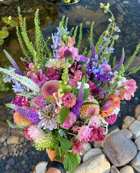 Potted Plant Wedding, Plant Wedding Bouquet, Farmers Market Flowers, Plant Wedding, Dahlia Bouquet, Boquette Flowers, Flower Farmer, Prom Flowers, Cut Flower Garden