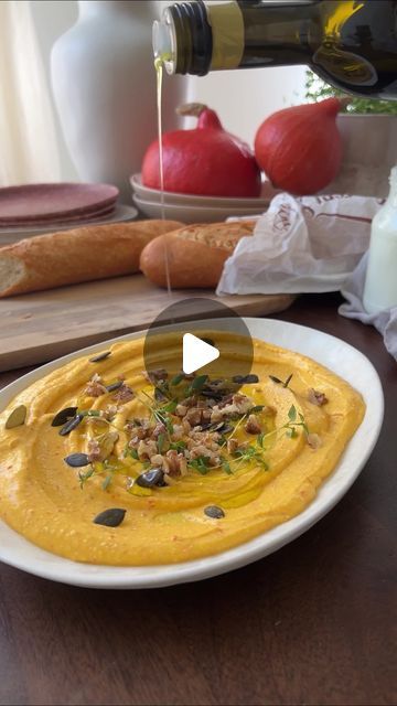 WESTWING on Instagram: "🎃🧀 Say hello to your new favorite fall dip! This creamy Feta Pumpkin Dip combines rich feta, pumpkin puree, a hint of honey, and fresh thyme for a perfect autumn snack. Comment "Pumpkin" to get the recipe sent to your DMs! 🍂✨ #pumpkinseason #fetadip" Pumpkin Feta, Fall Dip, Pumpkin Dip, Creamy Feta, Feta Dip, Fall Snacks, Pumpkin Seasoning, Fresh Thyme, Yummy Sides