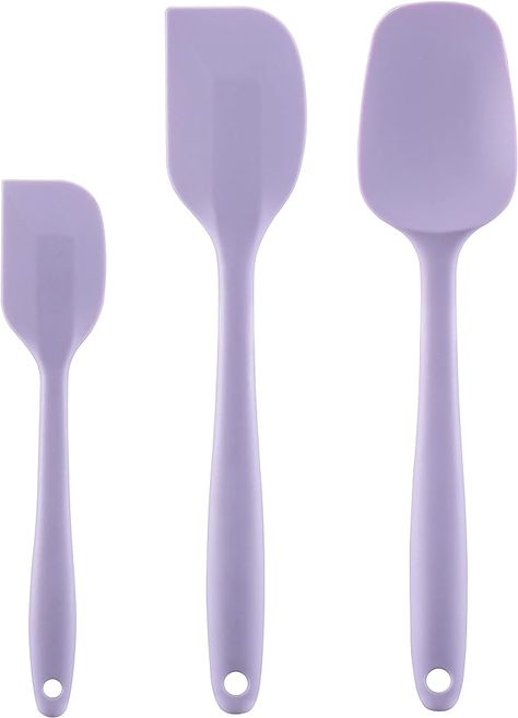 Amazon.com: Cooptop Silicone Spatula Set - Rubber Spatula - 600°F Heat Resistant Baking Spoon & Spatulas (Lavender) Rubber Spatula, Best Kitchen Tools, Spatula Set, Silicone Spatula, Spatulas, Clean Dishwasher, Toy Kitchen, Metal Bar, Kitchen Utensils Gadgets