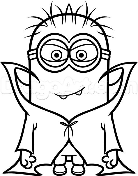 how to draw a halloween minion step 11 Scary Halloween Coloring Pages, Disney Halloween Coloring Pages, Halloween Coloring Pictures, Minion Coloring Pages, Halloween Coloring Pages Printable, Minion Halloween, Free Halloween Coloring Pages, Halloween Coloring Sheets, Owl Coloring Pages