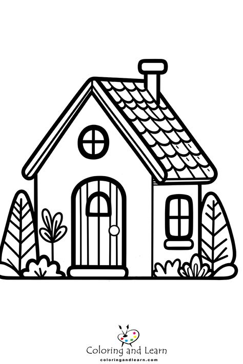 Best printable House Coloring Pages  - House coloring pages are a creative and fun activity for kids and adults alike. These pages feature various types of houses, from cozy cottages and su... - drawing Cute House Coloring Pages, House Coloring Pages Free Printable, Christmas House Coloring Page, House Coloring Pages For Kids, Coloring House, Mansion Coloring Pages, House Drawing For Kids, Elsa Coloring, House Coloring Pages