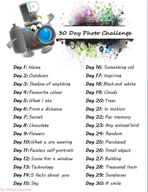 30 Day Instagram Challenge, 30 Day Photo Challenge, Photography Challenges, Photo Challenges, Photo A Day Challenge, Photo Prompts, Instagram Challenge, Kids Camera, Photography Basics