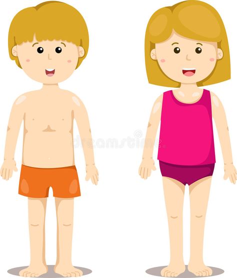 Illustration of boy and girl standing royalty free illustration Cartoon Body Base, Human Clipart, Body Clipart, Cartoon Body, Body Base, Boy And Girl Cartoon, Clipart Free, English Writing Skills, Girl Clipart