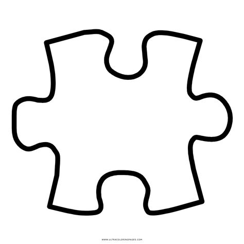 puzzle piece Coloring Page Puzzle Piece Coloring Page, Puzzle Coloring Pages, Puzzle Outline, Colouring Outline, Blank Puzzle Pieces, Puzzle Piece Template, Puzzles Printable, Puzzle Piece Crafts, Puzzle Drawing