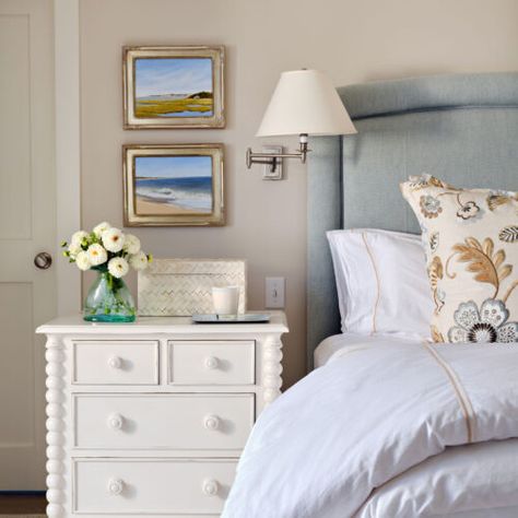 Nantucket Bedroom, Coastal Color Scheme, House Mediterranean, Coastal Interior, Coastal Interiors Design, Coastal Colors, Bedroom Views, Mid Century Modern Living Room, Coastal Interiors