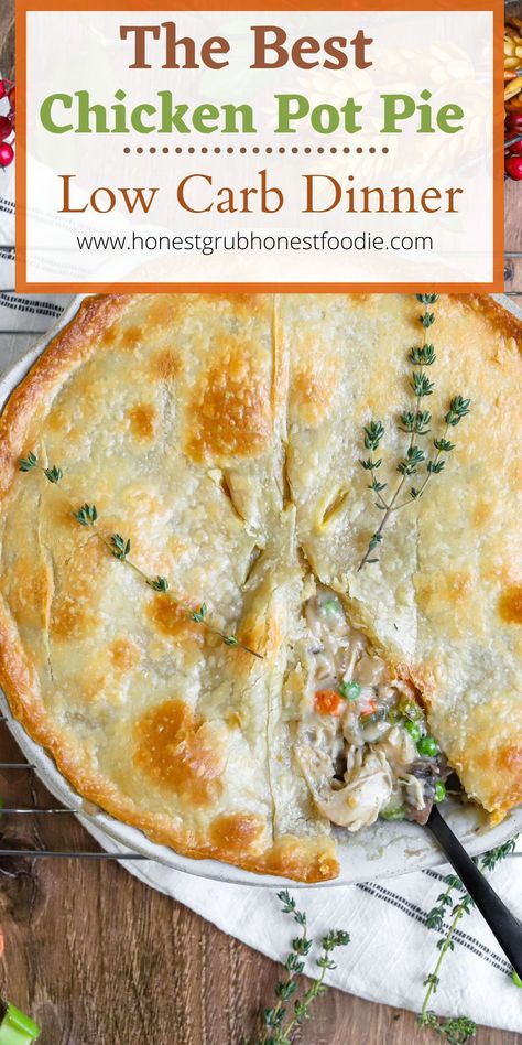 Do you love chicken pot pies? Well do not look any further for the only chicken pot pie recipe you need. It is easy, healthy, low carb and high protein cool weather recipe you need. Keto Pot Pie, Low Carb Chicken Pot Pie, Keto Chicken Pot Pie, Healthy Chicken Pot Pie, Best Chicken Pot Pie, Low Calorie Chicken, Chicken Pot Pies, Chicken Pot Pie Recipe, Pot Pie Recipe