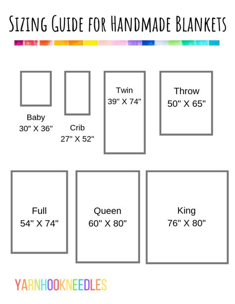 Crochet Double Blanket, Hand Knit Blanket Size Chart, Blanket Size Chart Crochet, Chunky Blanket Size Chart, Chunky Knit Blanket Size Chart, Crochet Blanket Size Chart, Double Crochet Blanket Pattern, Blanket Size Chart, Crochet Cable Blanket