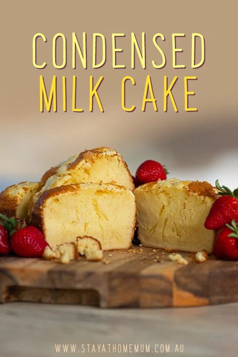 Easy Condensed Milk Cake Sweet Condensed Milk Cake, Softasilk Cake Recipes, Condensed Milk Recipes Desserts, Milk Recipes Dessert, Condensed Milk Cake, Spring Form, Stay At Home Mum, Condensed Milk Recipes, Milk Cake