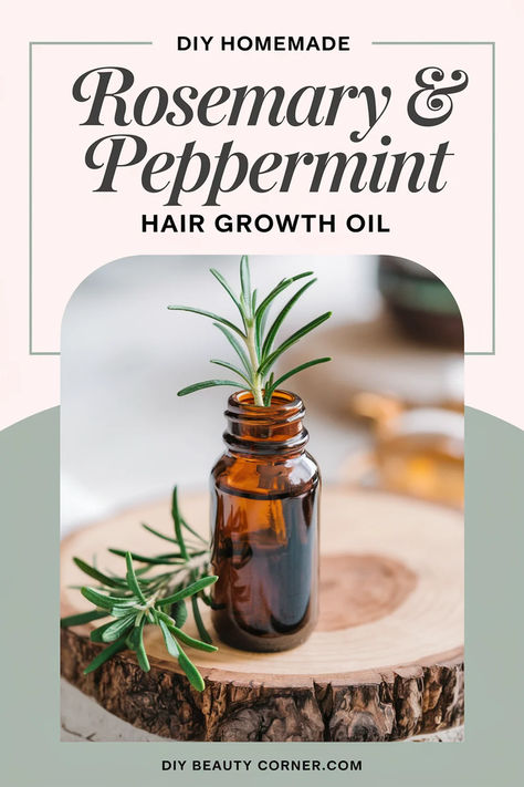 15 DIY Homemade Hair Oil for Hair Growth Recipe Ideas You Need to Try Rosemary Oil Spray For Hair Growth, Rosemary Mint Water For Hair Growth, Rosemary Scalp Oil, Rosemary Hair Oil Diy, Hair Growth Essential Oil Recipe, Diy Rosemary Oil For Hair Growth, Hair Growth Recipes Homemade, How To Apply Rosemary Oil To Hair, Hair Oil Recipe For Growth