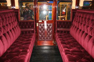 The plush interior of the restored carriage | IanVisits | Flickr Victorian Train Interior, Vintage Train Travel, Mystery Train, Train Decor, Heritage Railway, Luxury Train, Express Train, Old Trains, Old Train