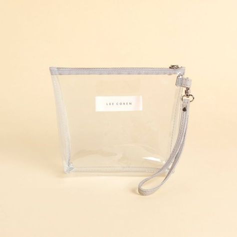 Small Clear Zip Pouch Wristlet - Lee Coren Crossbody Bag Outfit, Sewing Handbag, Clear Cosmetic Bag, Vegan Style, Expensive Bag, Clear Tote Bags, Clear Purses, Vinyl Bag, Vegan Alternatives