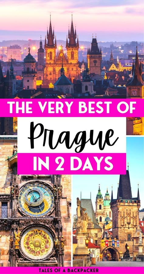 Prague Travel Guide: This epic Prague itinerary packs in all of the best things to do in Prague in just 2 days. Discover what to do in Prague Czech Republic and enjoy our top Prague travel tips for an epic weekend getway in Europe Two Days In Prague, 2 Days In Prague, Must See In Prague, Prague In March, Best Things To Do In Prague, Things To Do In Prague Czech Republic, Prague Places To Visit, What To Do In Prague, Vienna Trip