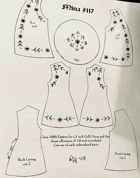 Mignonette Doll Dress Pattern, Mignonette Dolls, Petticoat Pattern, Antique Doll Dress, Dressing Ideas, Bonnet Pattern, Doll Clothes Patterns Free, Doll Dress Patterns, Miniature Doll