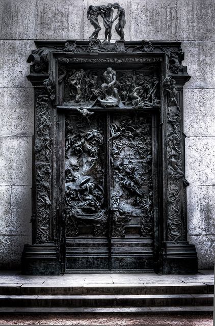 The Rodin Sculpture The Gates of Hell in Paris France. Unusual Doors, Antoine Bourdelle, Rodin Sculpture, Michael Angelo, Rodin Museum, Camille Claudel, Gates Of Hell, Dante Alighieri, Auguste Rodin