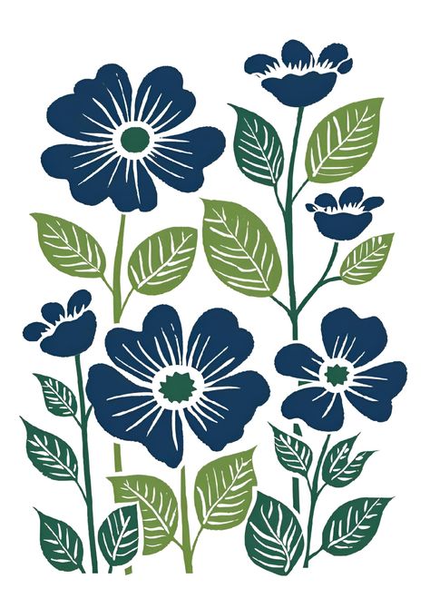 Save & follow PixelSynth for more whimsical beauty! Delight in this collection of charming blue flowers with delicate green leaves, presented in a playful, stylized art style. This design, inspired by folk art traditions, often features exaggerated shapes and simplified forms, creating a magical and enchanting aesthetic. Artists typically use digital illustration tools, blending traditional techniques with modern technology. Originating from European folklore, it evokes a sense of nostalgia and delight. #ArtLovers #WhimsicalArt #DigitalIllustration #FolkArt #PixelSynth #FlowerDesigns Simplified Art Styles, Flower Illustration Simple, Illustration Tools, Enchanting Aesthetic, European Folklore, Modern Folk Art, Vibrant Illustration, Stylized Art, Procreate Ipad Art