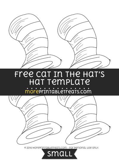 Cat In The Hats Hat Template - Small Cat In The Hat Template, Dr Seuss Classroom, Seuss Classroom, Hat Template, Hat Cookies, Christmas Craft Projects, Computer Paper, Name Puzzle, Dr Suess