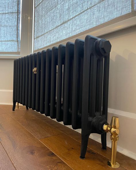 When you have a new obsession with radiators! Love this little one in my living room - but now have 2 more to be installed for the landing and hallway, which is exactly the same as this one but bigger 😍 #edwardianterrace #periodproperty #Edwardian #edwardianhouse #renovationprogress #renovationproject #renolife #myrenostory #myrenovation #myrenovationhome #renovation #mydailyrenovation #myrenodiary #homeaccount #periodhome #mycharacterhome #homeinspodaily #realstylishhomes #radiator #cas... Black Cast Iron Radiator, Edwardian Radiators, Edwardian Living Room, Edwardian Home, Home Radiators, Traditional Radiators, Edwardian House, Cast Iron Radiators, New Obsession