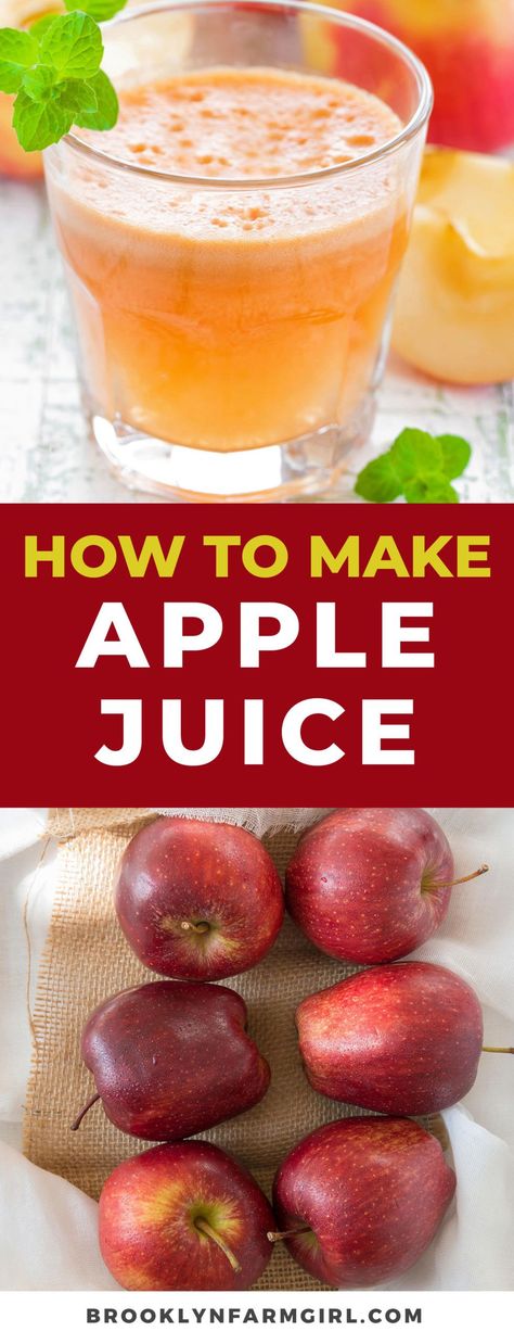 How to Make Apple Juice with a Juicer! Easy step by step instructions on how to make homemade healthy juice with 1 ingredient. Save this recipe for when you go apple picking - it's so good for you! Also includes how to freeze juice! Juice Serving Ideas, Apple Juice Recipes Juicers, Make Apple Juice, Homemade Apple Juice, Healthy Easy Recipe, Apple Juice Recipe, Serving Ideas, Homemade Juice, Juicy Juice