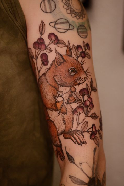 Poland Tattoo, Stippling Tattoo, Squirrel Tattoo, Polish Tattoos, Forest Tattoos, Wroclaw, Inspirational Artwork, Tattoo Shop, Animal Tattoos