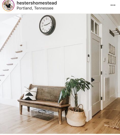 Board barren wall under stairs Wall Under Stairs Decor, Side Of Stairs Decor Ideas, Vertical Shiplap Half Wall, Shiplap Half Wall, Diy Vertical Shiplap, Staircase Wall Decor Ideas, Stair Wall Ideas, Stairs Wall Decor Ideas, Stairs Wall Decor