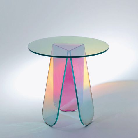 The 10 Things We're Looking Forward to at Salone del Mobile Happy Zone, Daniel Buren, Acrylic Coffee Table, Cafe Ideas, Laminated Glass, Minimalist Lighting, Cool Tables, Patricia Urquiola, Acrylic Table