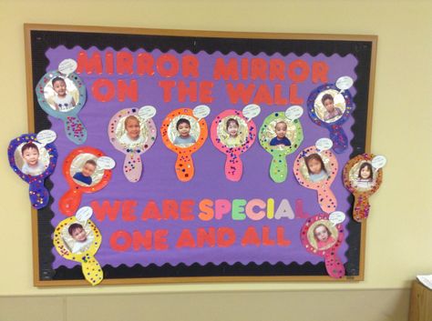 I am special because.. Bulletin Board All About Me Display Board Nursery, Preschool All About Me Bulletin Board, Kindergarten Art Bulletin Board Ideas, All About Me Bulletin Board Toddlers, All About Me Preschool Theme Bulletin Board, I Am Special Crafts Preschool, Belongingness Bulletin Board, Preschool Bulletin Boards Back To School All About Me, Emotions Bulletin Board Ideas Preschool